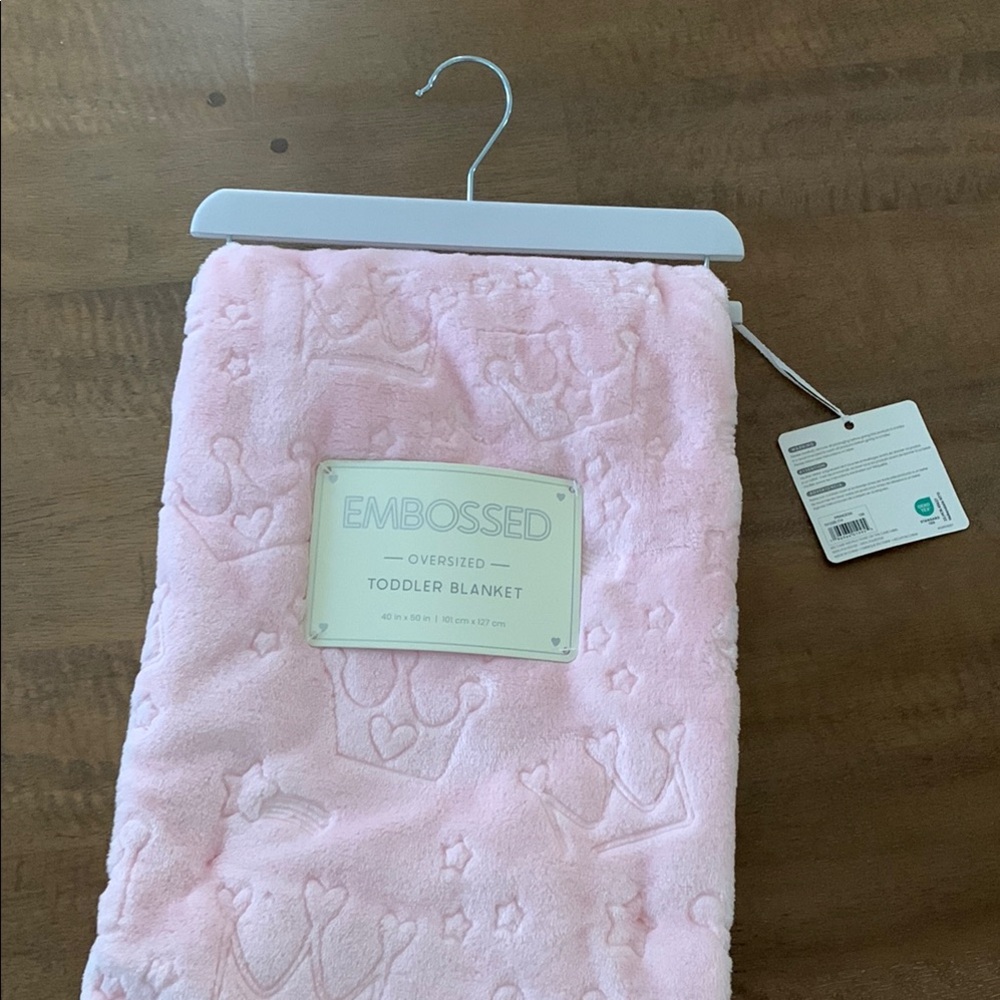 Baby Pink Princess Embossed Blanket
